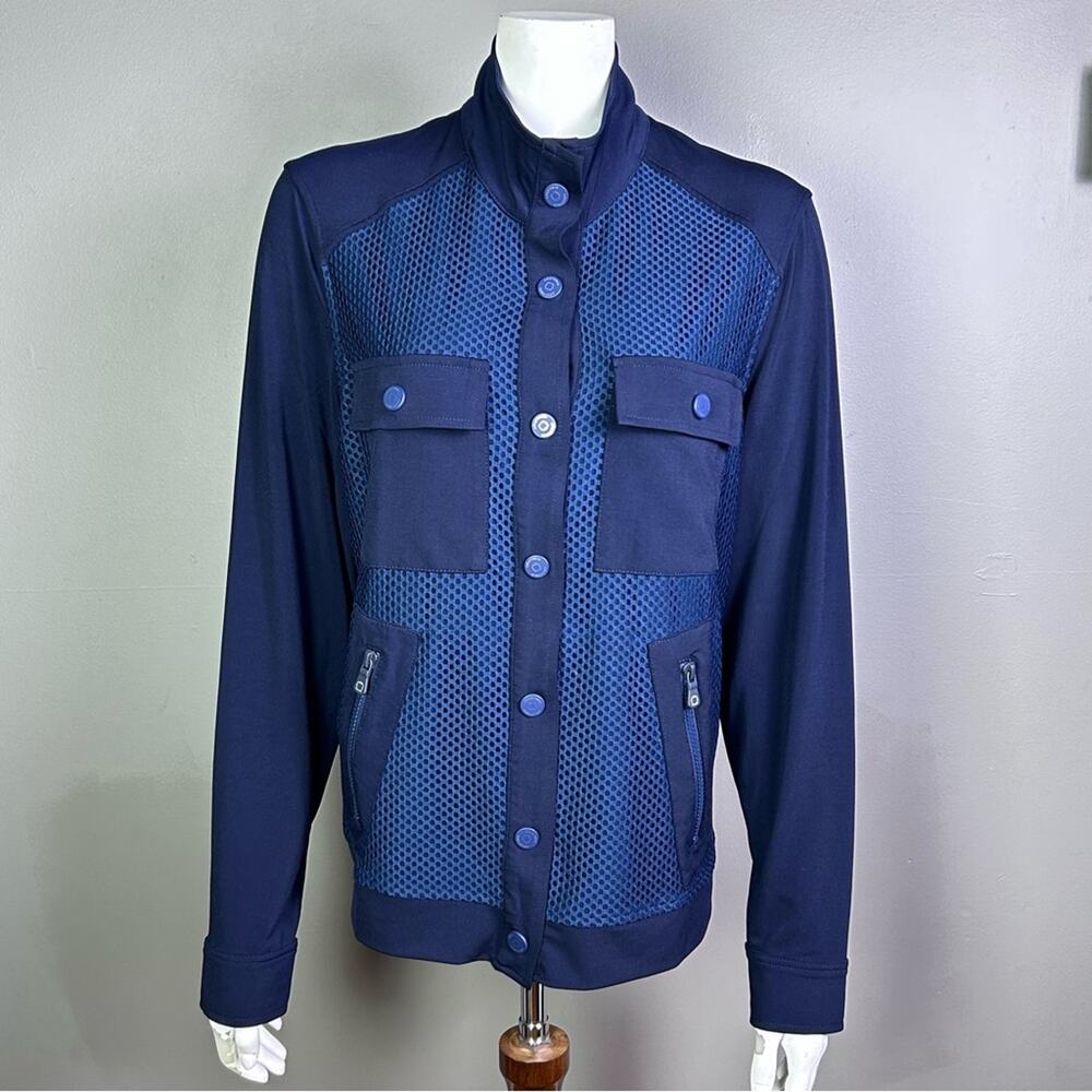 Anatomie Jacket Large netting utility sporty luxury sheer Italy blue travel - Picture 7 of 16